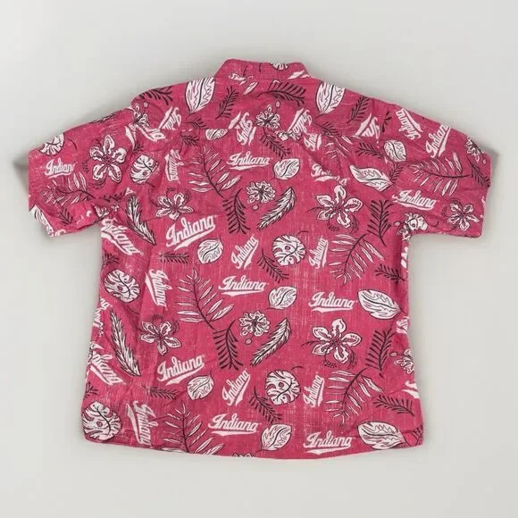 Vintage Mens Red Indiana Hoosiers Shirt Button Up Size XL Wes and Willy - Picture 2 of 4